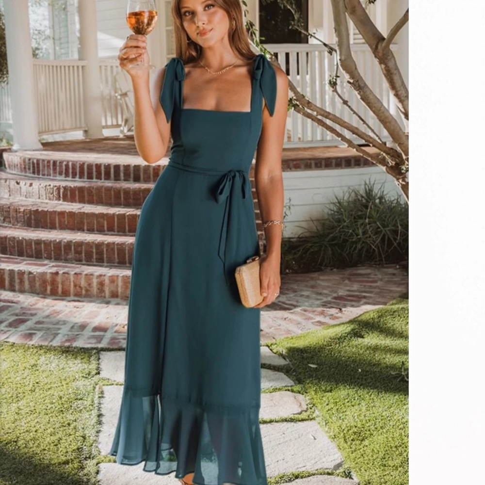 Show Me Your MuMu Blue Pleated Slip Dress